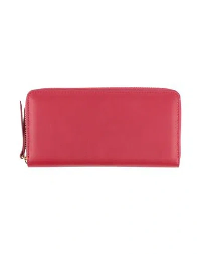 Maison Margiela Woman Wallet Red Size - Cow Leather, Oil, Zinc, Aluminum, Copper