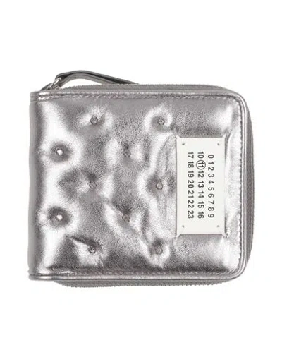 Maison Margiela Woman Wallet Silver Size - Ovine Leather