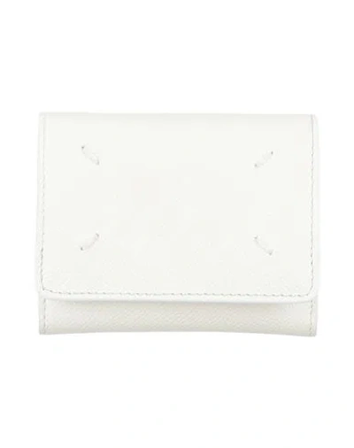 Maison Margiela Woman Wallet White Size - Soft Leather