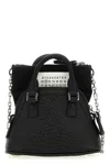 Maison Margiela Black Leather And Fabric 5ac Handbag In Black