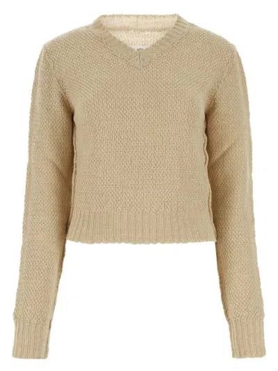 Maison Margiela Women's Beige Hemp Sweater