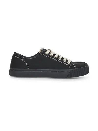 Maison Margiela Women Black Cotton Canvas Tabi Sneakers