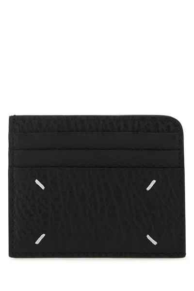 Maison Margiela Women Black Lather Card Holder