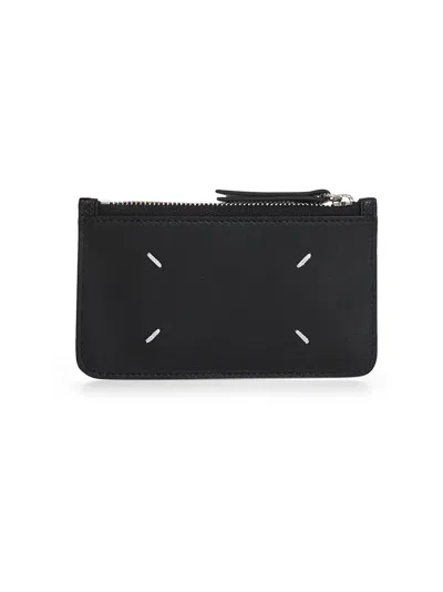Maison Margiela Women Black Leather Four Stitches Card Holder