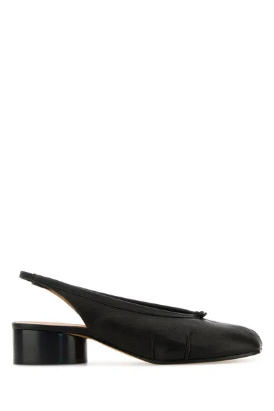 Maison Margiela Women Black Leather Tabby Pumps