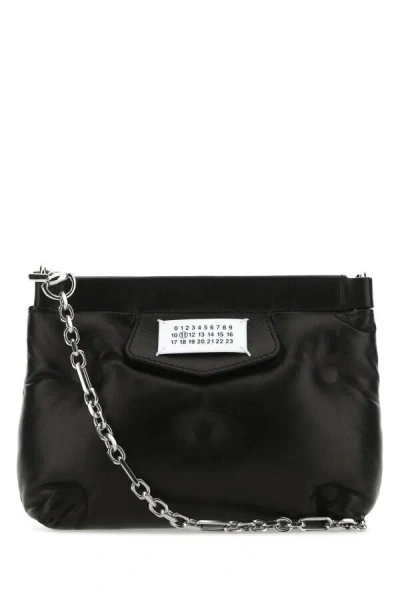 MAISON MARGIELA MAISON MARGIELA WOMEN BLACK NAPPA LEATHER GLAM SLAM RED CARPET CLUTCH