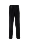 Maison Margiela Wool Trousers With Back Pockets And Belt Loops In Black
