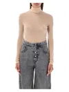 Maison Margiela Natural Crewneck Bodysuit In Nude