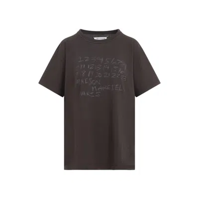 Maison Margiela Brown Numerical Print T-shirt