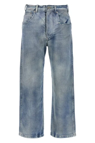 Maison Margiela Women Buckle Jeans In Blue