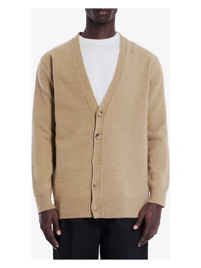 MAISON MARGIELA WOMEN'S CAPPUCCINO WOOL CARDIGAN