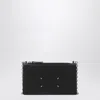 Maison Margiela Chain Strap Card Holder With Textured Surface In Black