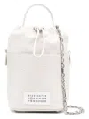 Maison Margiela Chalk Leather And Canvas Mini 5ac Bucket Bag