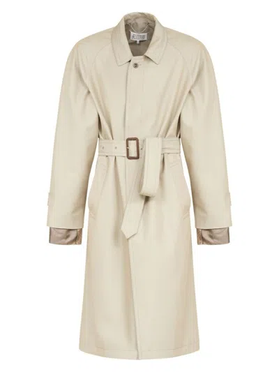 Maison Margiela Women's Charcoal Cotton Blend Trench Coat