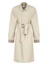 Maison Margiela Women's Charcoal Cotton Blend Trench Coat