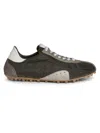 Maison Margiela Sneakers Sprinters In Suede And Leather With Vintage Finish In Gray