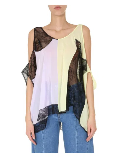 MAISON MARGIELA WOMEN'S COLOUR BLOCK TOP | SIZE 38 | S51NC0574