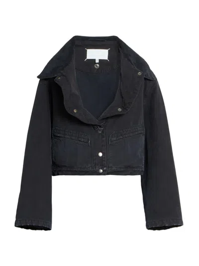 Maison Margiela Women's Cotton Canvas Sports Jacket In Black