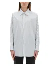 Maison Margiela Striped Dress-shirt Featuring Button Detail