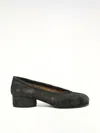 Maison Margiela Womens Black Tabi Ballerina Leather Heeled Shoes Eur 36 / 3 Uk