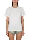 Maison Margiela Crew Neck Plain Design Short Sleeves In White