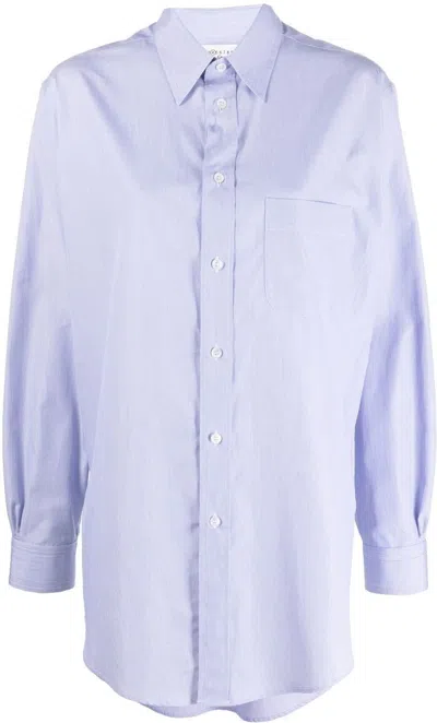 Maison Margiela Women's Crisp Cotton Shirt In Blue