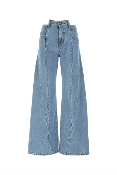 Maison Margiela Women Denim Jeans In Blue