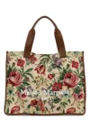 Maison Margiela Floral Print Canvas Shopping Bag With Dual Handles