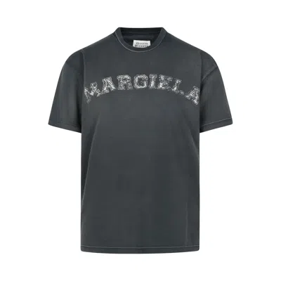 Maison Margiela Women's Faded Logo Relaxed Fit T-shirt In Black