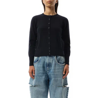 Maison Margiela Women's Fitted Cardigan In Navy