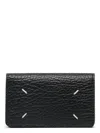 Maison Margiela Snap Button Closure Four Stitches Bifold Card Holder Accessories In Black