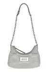 Maison Margiela Women Ice Nappa Leather Micro Glam Slam Hobo Shoulder Bag In Gray