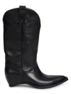 Maison Margiela Heel-less Western Leather Boots In Black