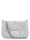 Maison Margiela Ice Nappa Leather Small Glam Slam Flap Crossbody Bag In White