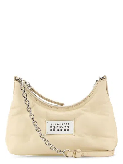 MAISON MARGIELA WOMEN'S IVORY NAPPA LEATHER MICRO GLAM SLAM HOBO SHOULDER BAG