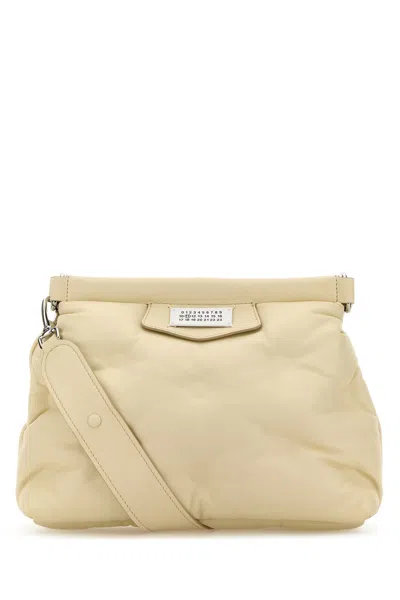 Maison Margiela Women Ivory Nappa Leather Small Glam Slam Classique Crossbody Bag