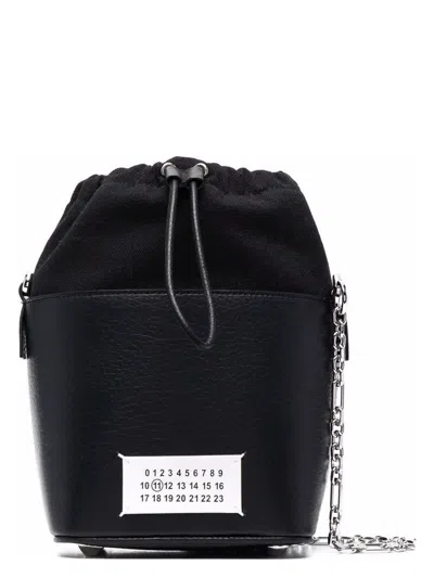 Maison Margiela Women's Leather And Canvas Mini 5ac Bucket Bag