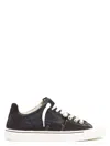 Maison Margiela Black Leather And Canvas New Evolution Sneakers
