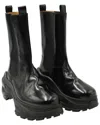Maison Margiela Women's Leather Retro Fit Combat Boot (authentic Pre-loved) In Black