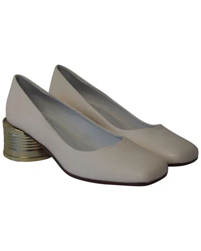 Maison Margiela Women's Leather Tin Can Heel Pump In Gray