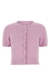 Maison Margiela Lilac Angora Blend Cardigan