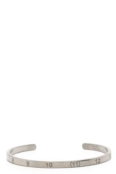 Maison Margiela Women Logo Bracelet In Silver
