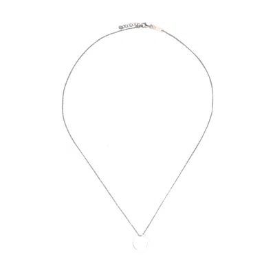 Maison Margiela Women Logo Ring Necklace In Silver