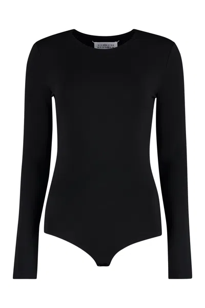 Maison Margiela Women's Long Sleeve Bodysuit In Black