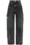 Maison Margiela High-waisted Black Denim Jeans With Relaxed Straight-leg Fit In Black