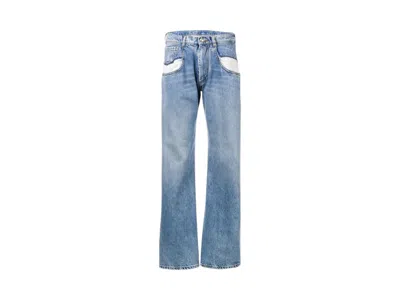 Pre-owned Maison Margiela Women's  5pocket Wideleg Denim Pants In Blue