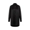 Maison Margiela Black Oversized Shirt With Oversized Collar In Silk Woman In Black