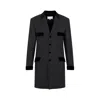 Maison Margiela Charcoal Gray Wool Long Jacket In Gray
