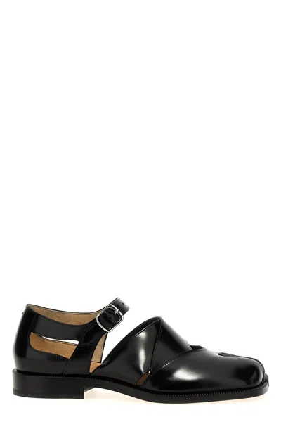 Maison Margiela Leather Split-toe Shoes In Black