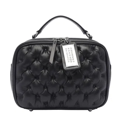 Maison Margiela Women Medium Glam Slam Embroidery Camera Bag In Black